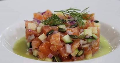 Tartar de salmón